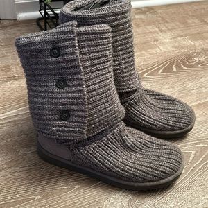 UGG gray crocheted boots